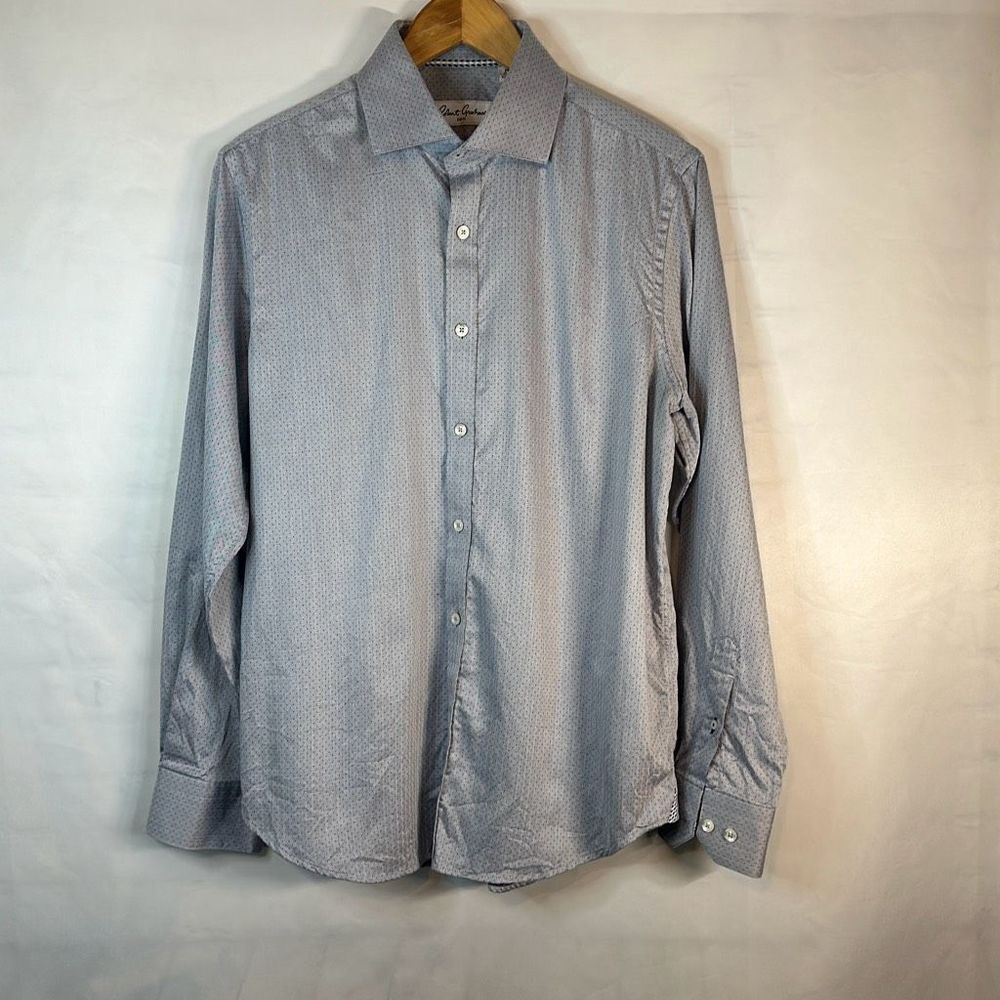 Robert Graham Mens Long Sleeve Button Down Shirt size 39 15.5 100% cotton‎